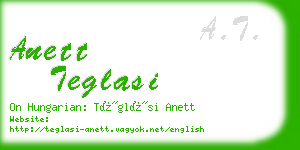 anett teglasi business card